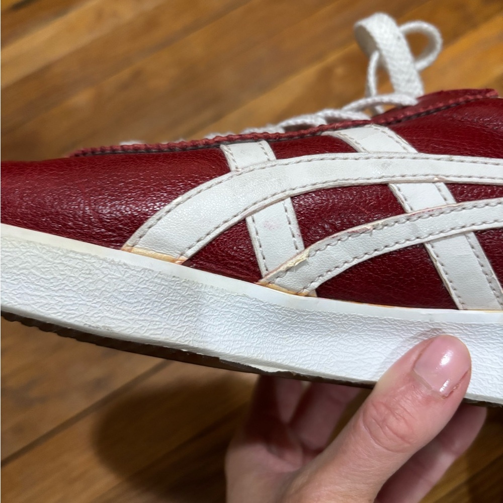 Red Leather Japanese onitsuka tiger asics sneakers men’s - Picture 5 of 12